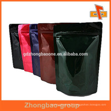 Pure color print ziplock aluminium foil bag for coffee packing